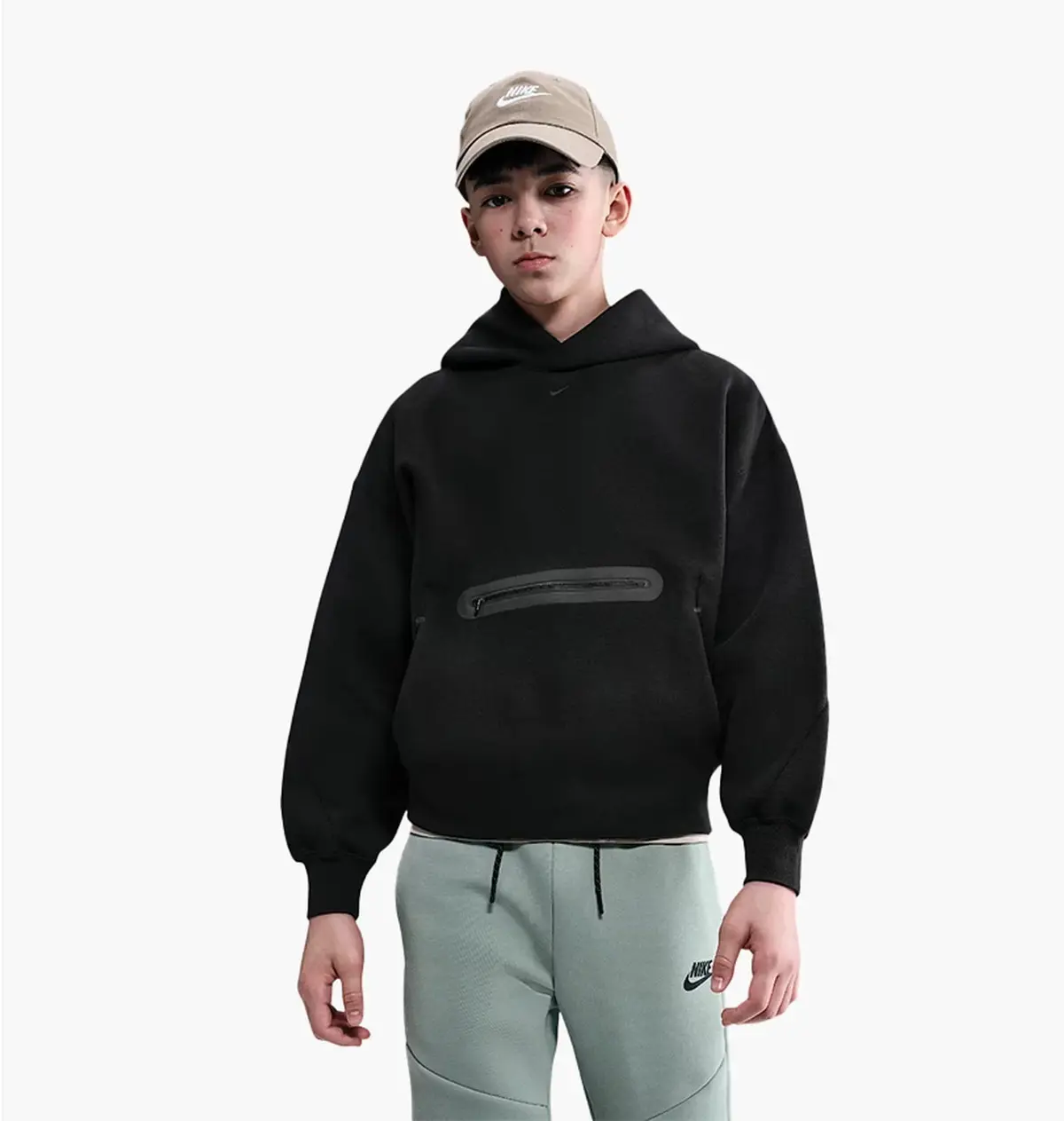 Свитер детской Nike Tch Flc Ovsz Black