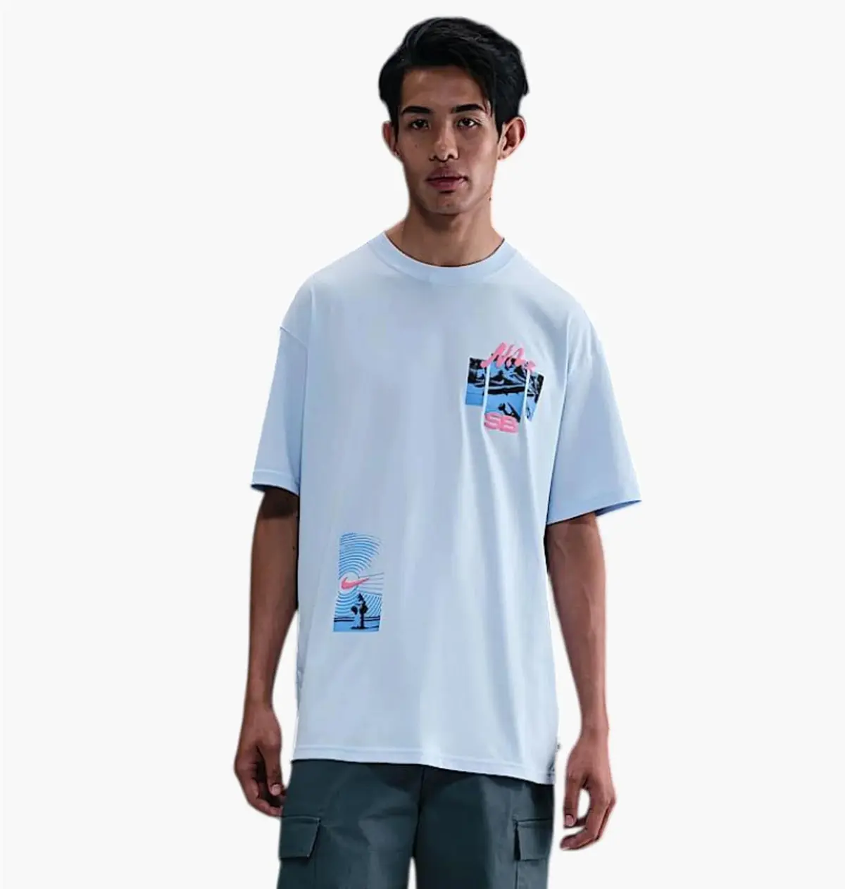 Футболка чоловіча Nike Sb Max90 Skate Light Blue