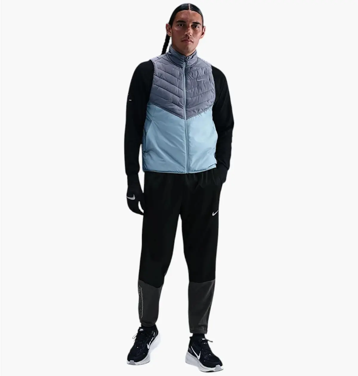 Брюки чоловічі Nike Challenger Mens Therma-Fit Winterized Running Trousers Black/Grey