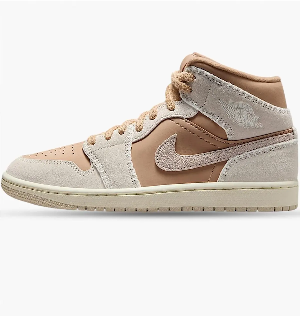 Кроссовки женские Jordan 1 Mid Se Brown/Beige