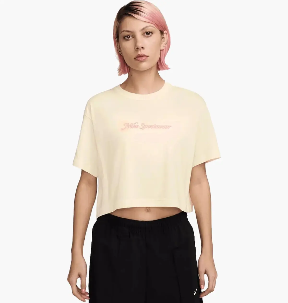 Футболка жіноча Nike Club Ss Crop Yellow