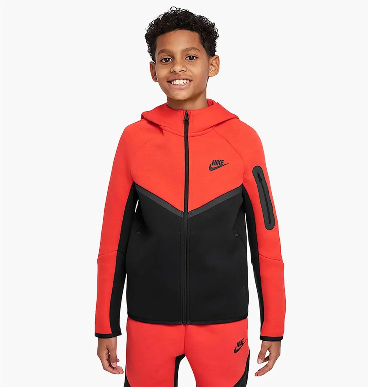 Свитер детской Nike Sportswear Tech Fleece Red/Black