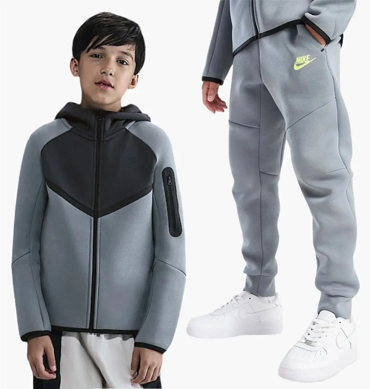 Спортивный костюм детской Nike Nsw Tch Flc Fz - Pd Grey