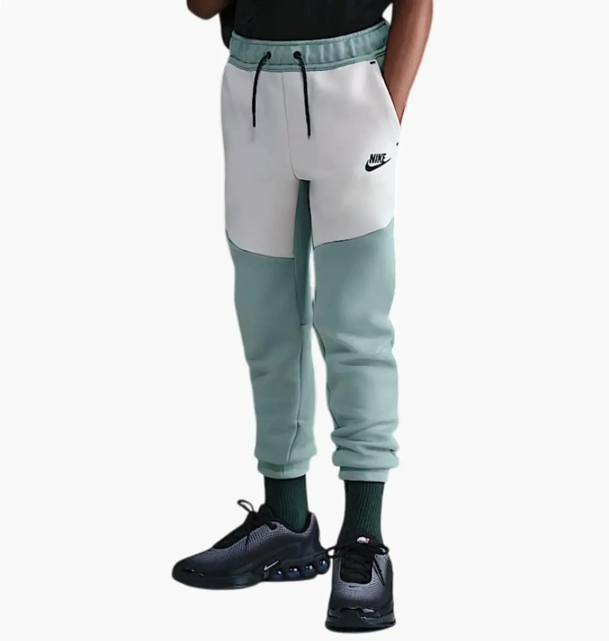 Брюки дитячі Nike B Nsw Tch Flc Jggr - Pd Turquoise/White
