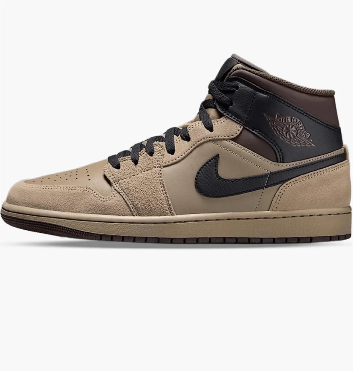 Кроссовки мужские Jordan 1 Mid Brown/Beige