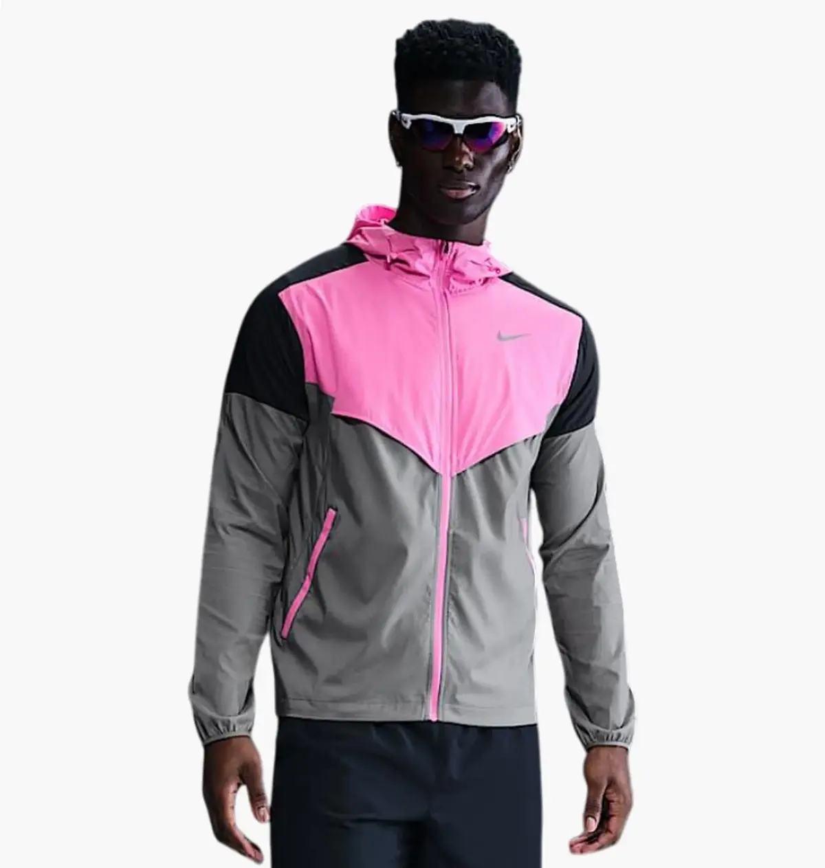 Вітровка чоловіча Nike Running Grey/Pink