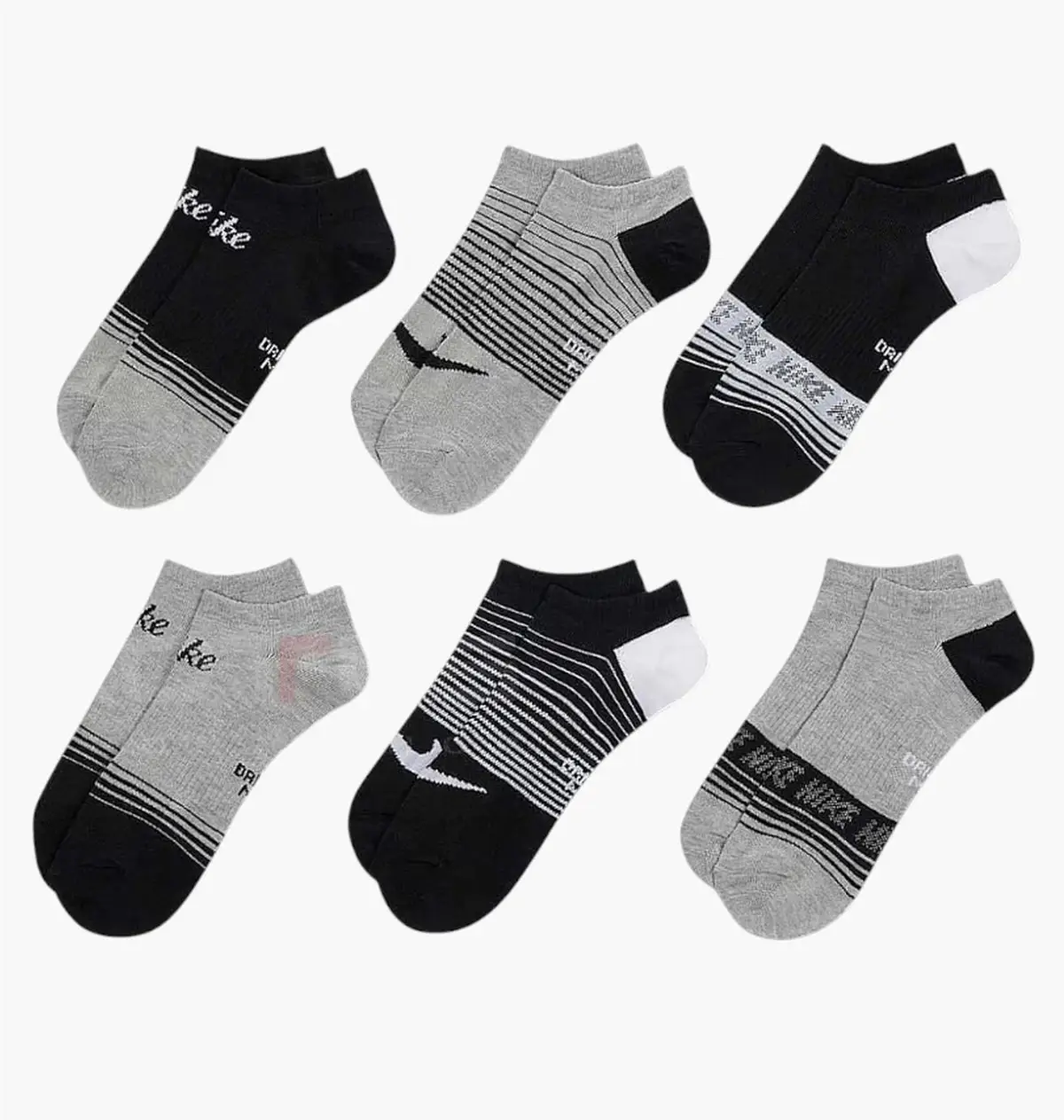 Шкарпетки Nike Everyday No-Show Lightweight Grey/Black