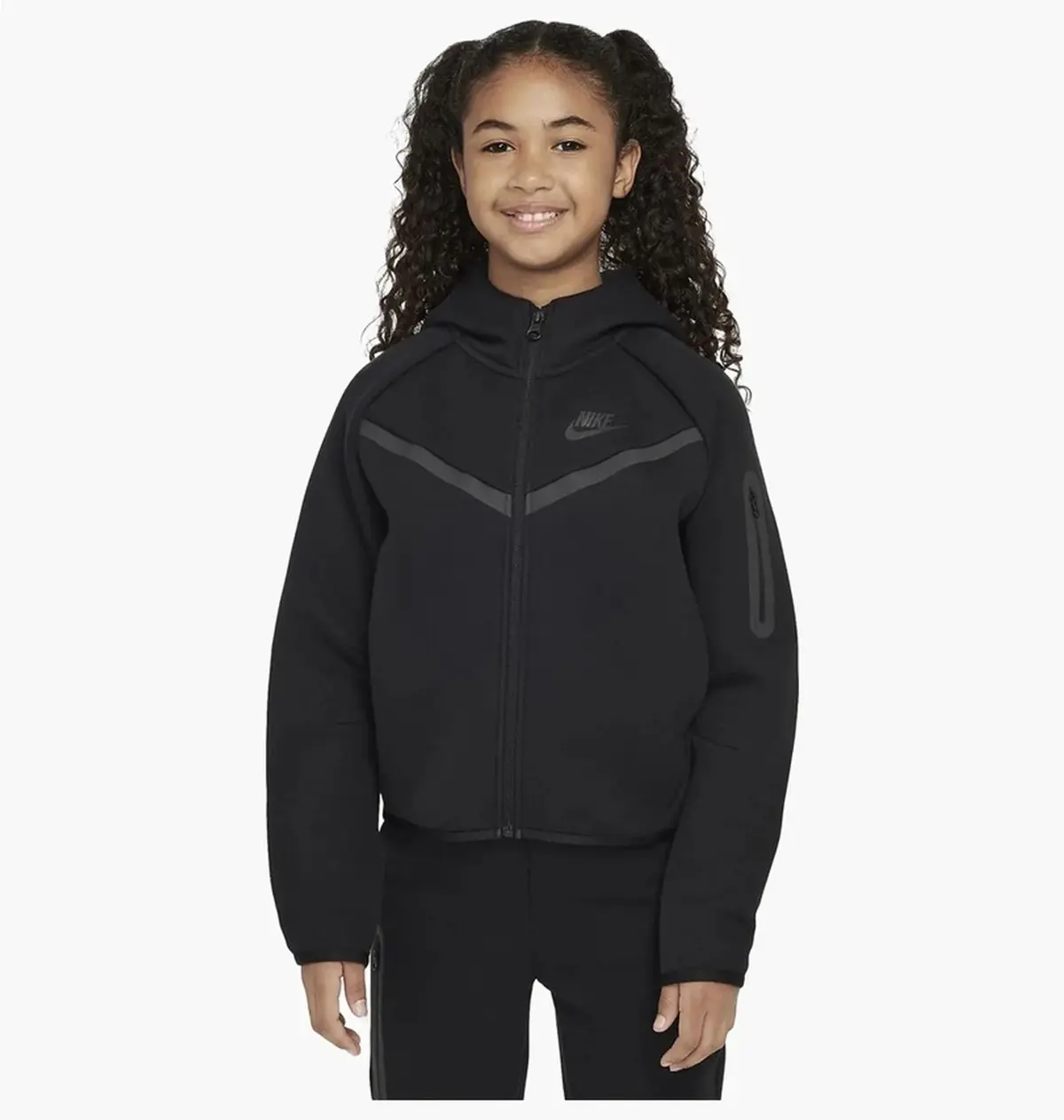 Светр дитячий Nike Sportswear Tech Fleece Girls Full-Zip Hoodie Black