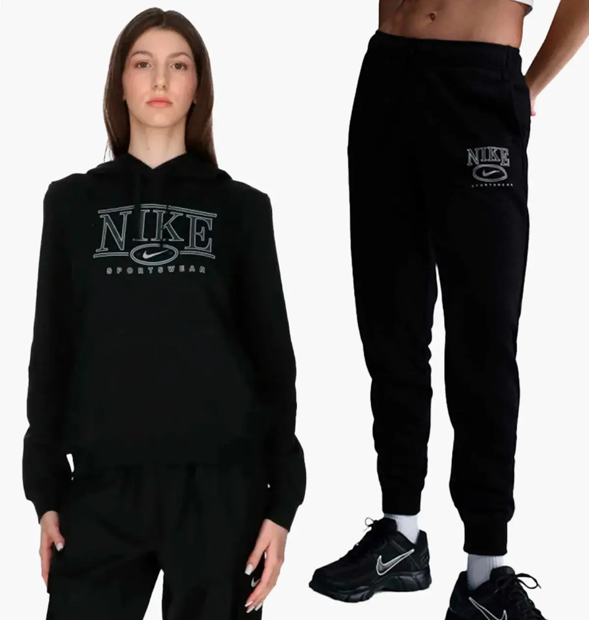 Спортивный костюм женской Nike Sportswear Club Fleece Black