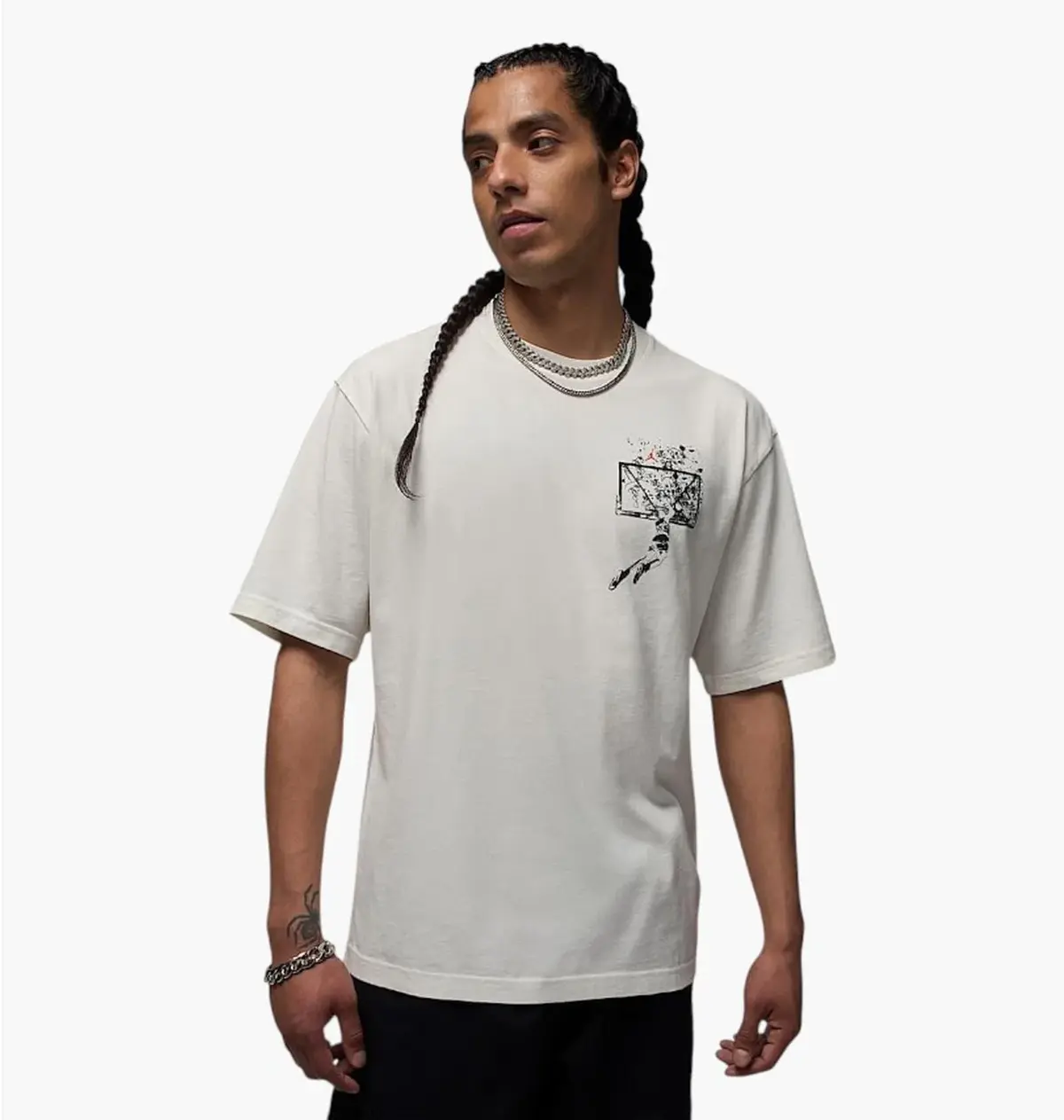 Футболка мужская Jordan Brk Svv Ovsz Gfx Ss Crew White