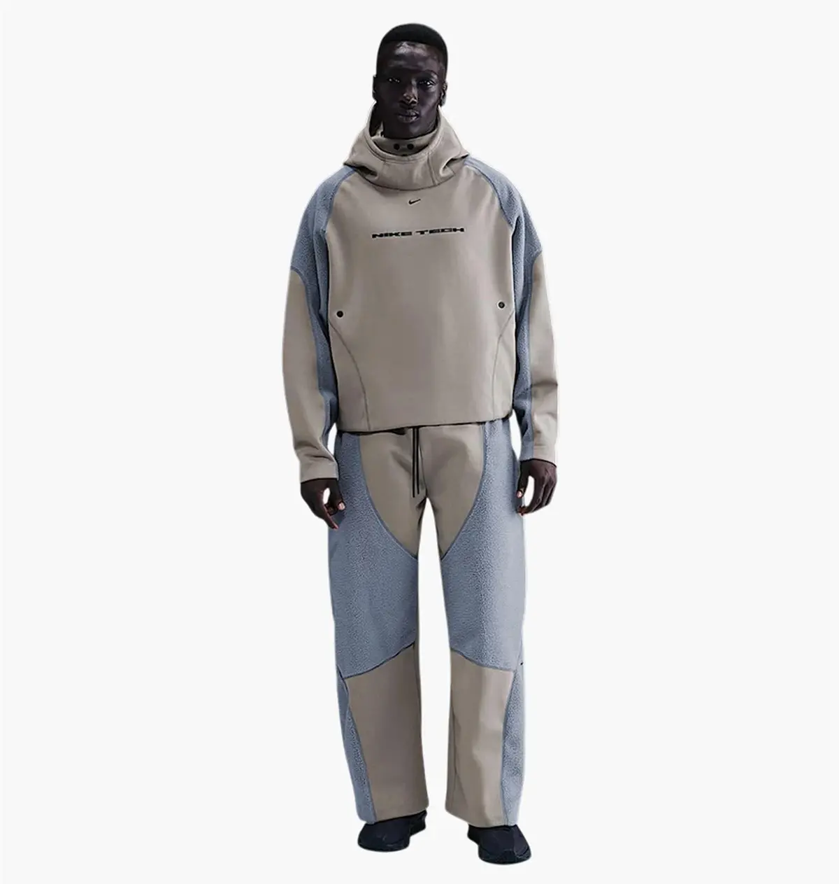Кофта чоловіча Nike Tech Boreas Mens Oversized Hoodie Beige/Grey
