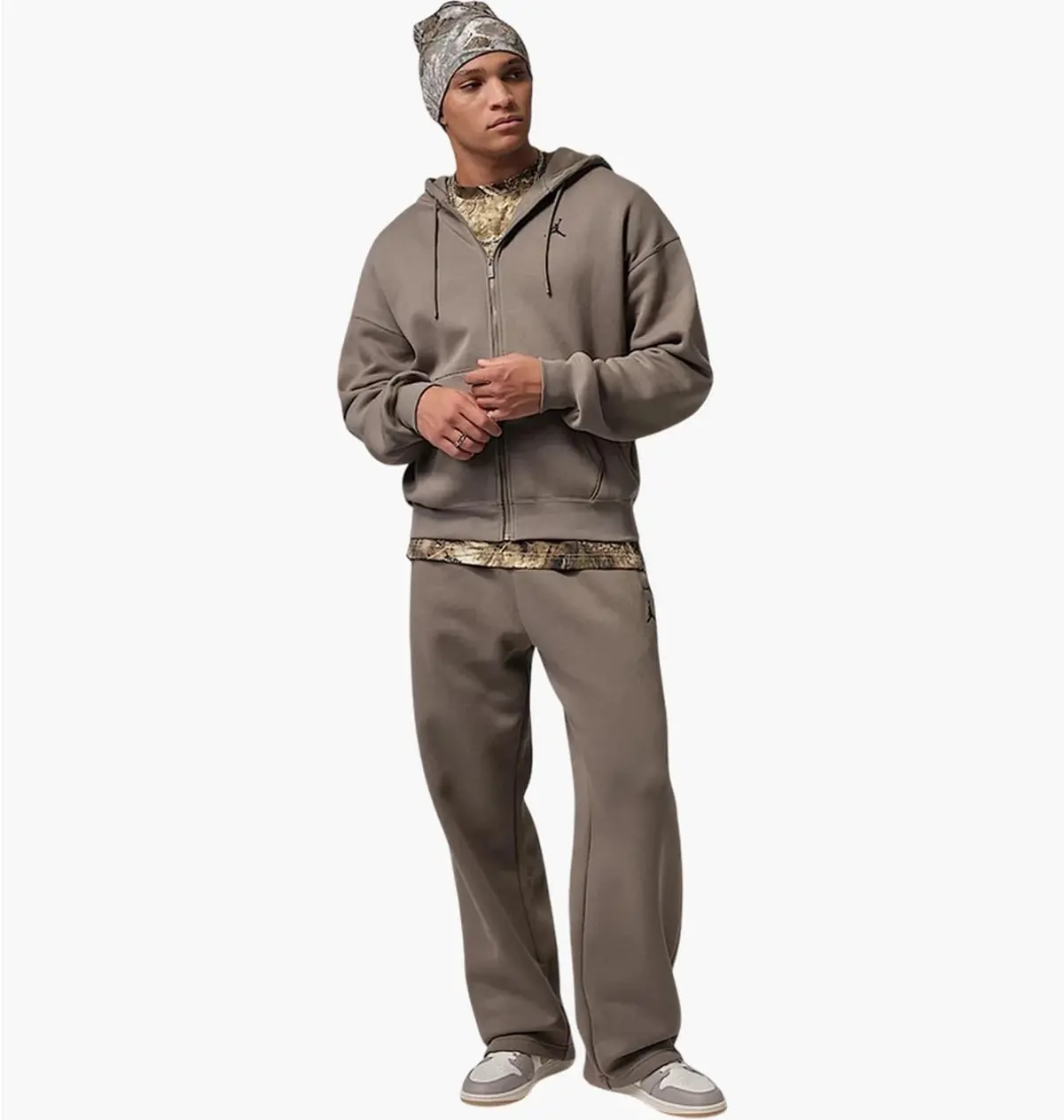 Кофта чоловіча Jordan Brooklyn Fleece Oversized Full-Zip Olive