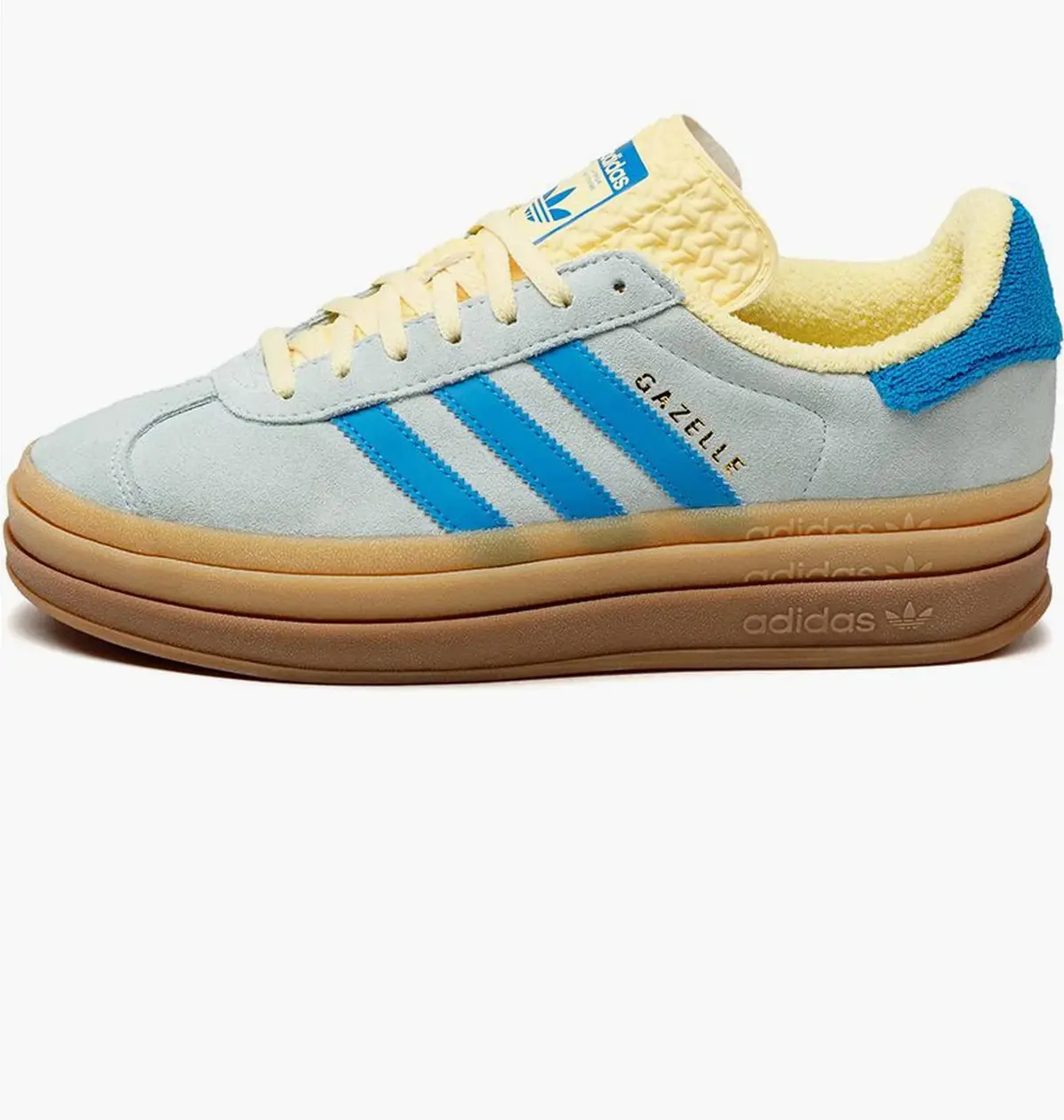 Кроссовки женские Adidas Gazelle Bold Almost Blue Yellow
