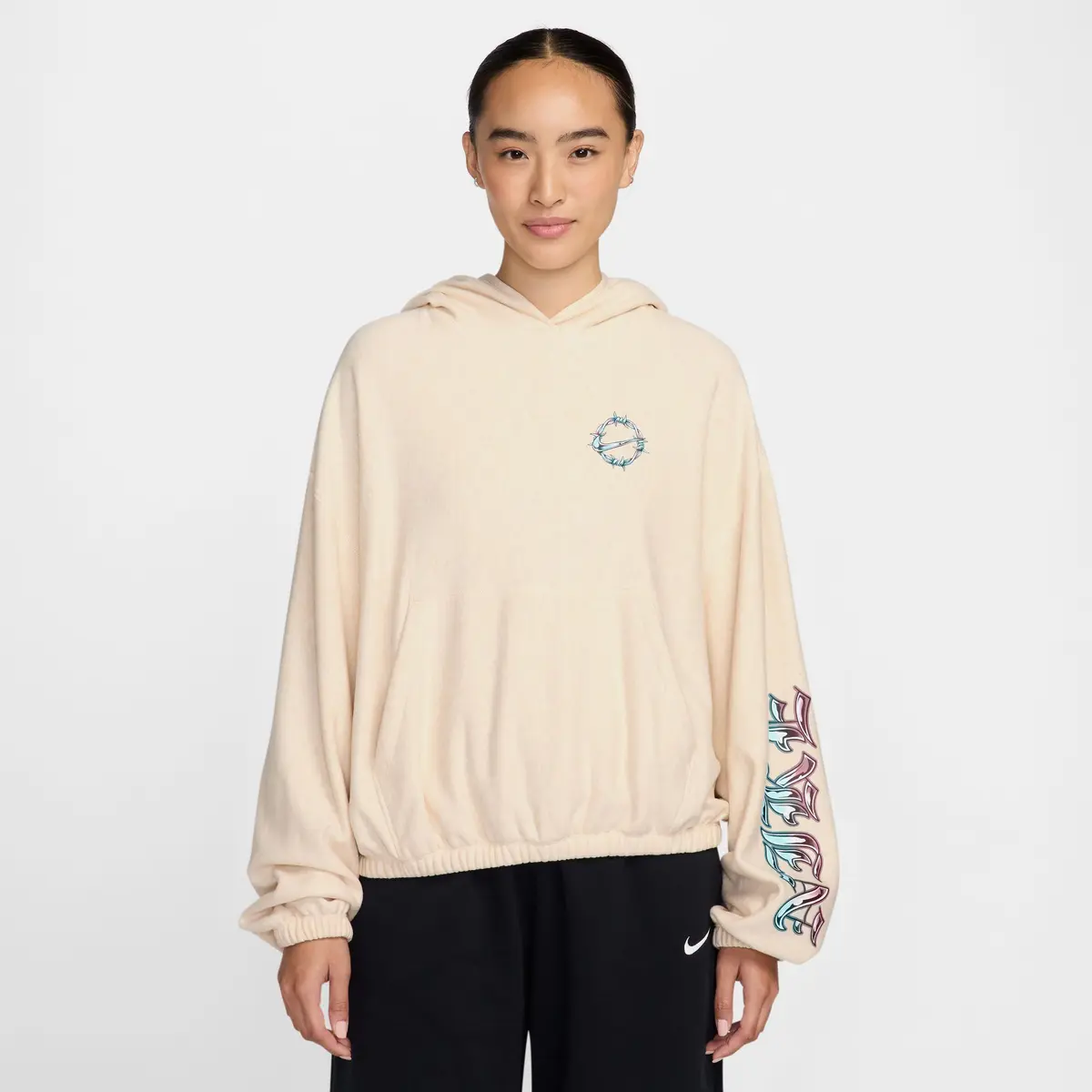 Кофта жіночі Nike Sportswear Oversized French Terry Graphic Pullover Hoodie