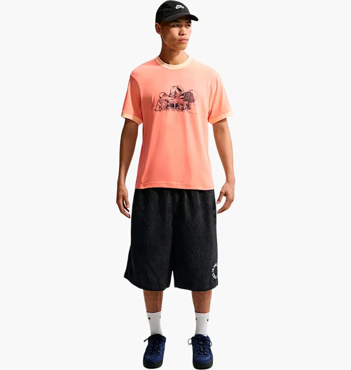 Футболка чоловіча Nike Sb Western Ringer Peach