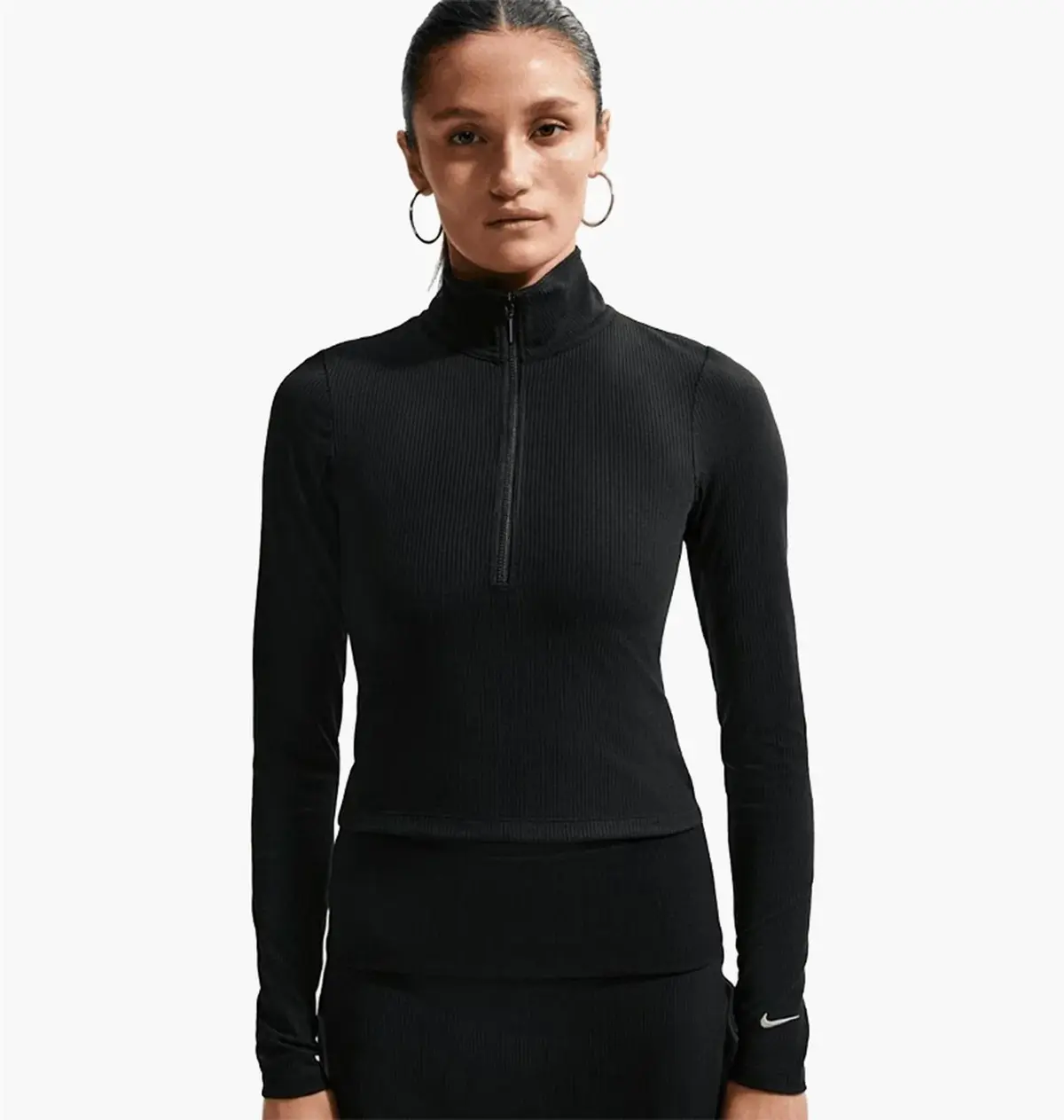 Кофта жіночі Nike Sportswear Chill Knit Tight Quarter-Zip Black