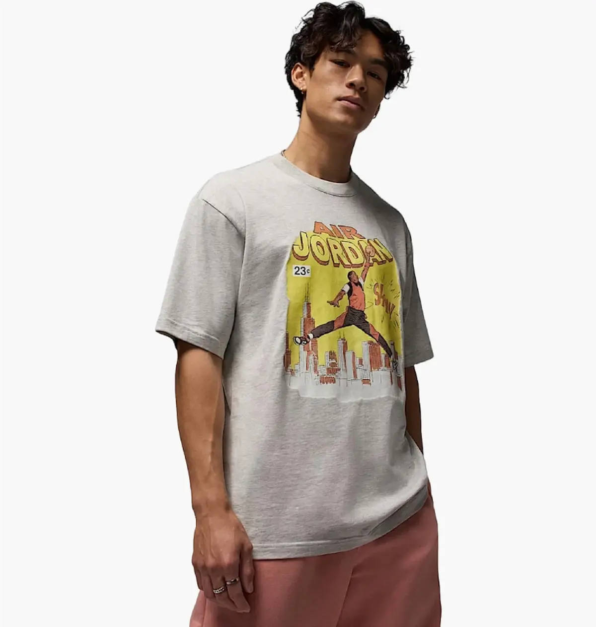 Футболка чоловіча Jordan Nc Comic Ss Crew Grey
