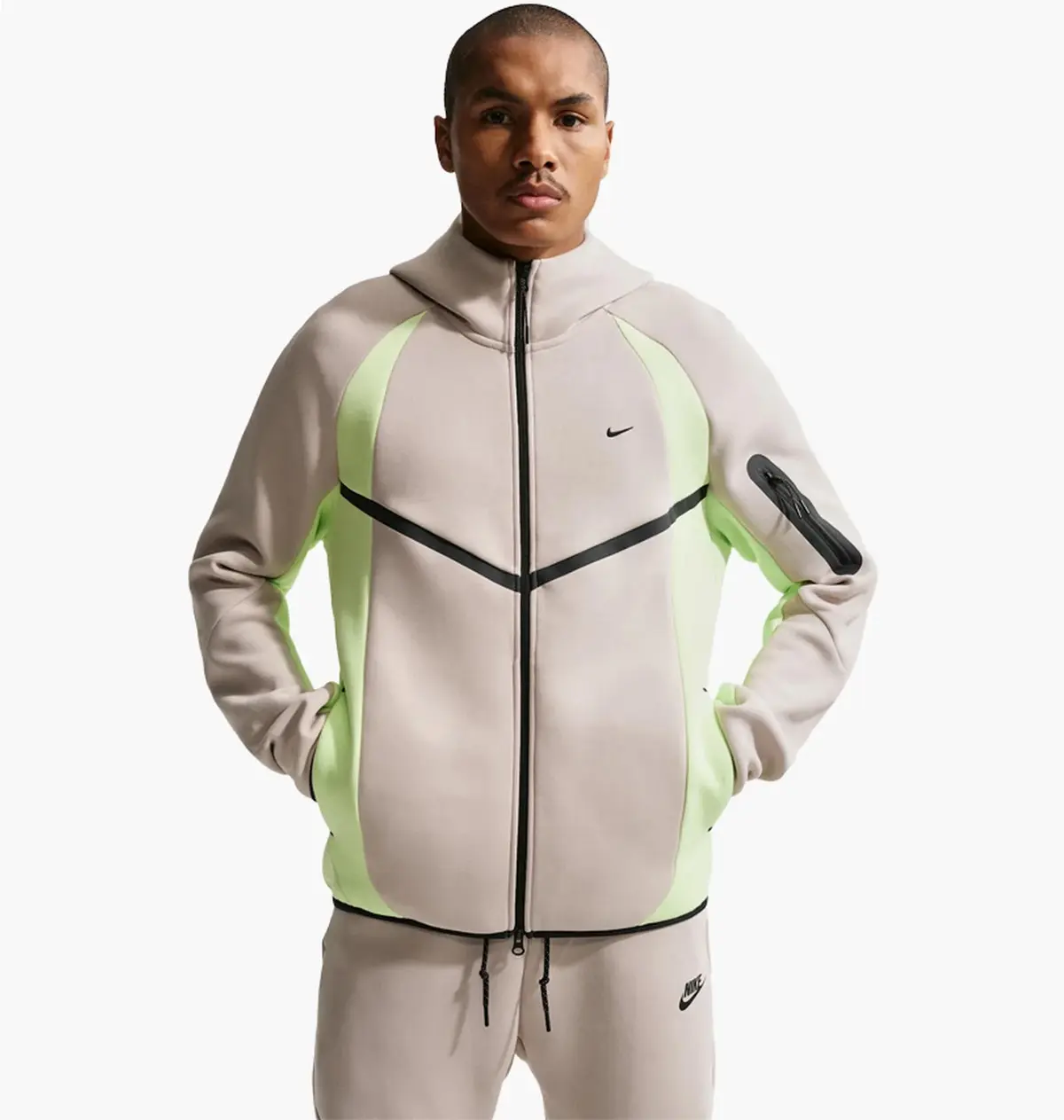 Кофта чоловіча Nike Tech Full-Zip Fleece Windrunner Beige