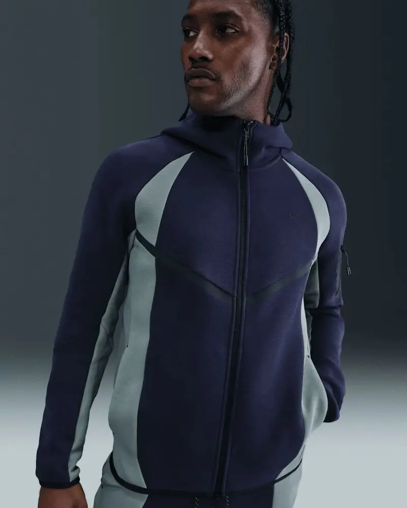 Кофта мужская Nike Tech Color-Block Full-Zip Fleece Windrunner синяя IF1325-437
