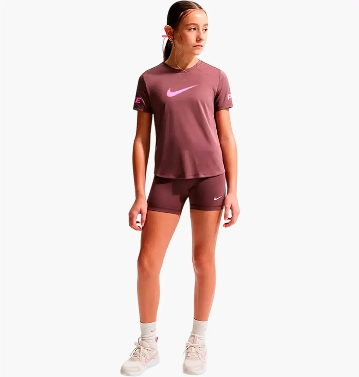 Футболка детская Nike Pro коричневая IF1777-502