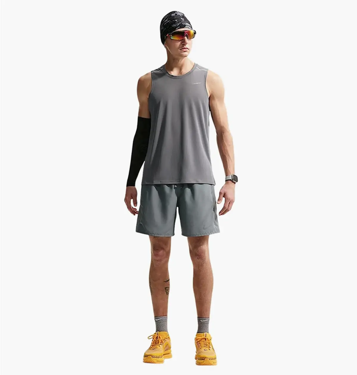 Шорти чоловічі Nike Miler Mens Dri-Fit 7 Brief-Lined Running Shorts Grey