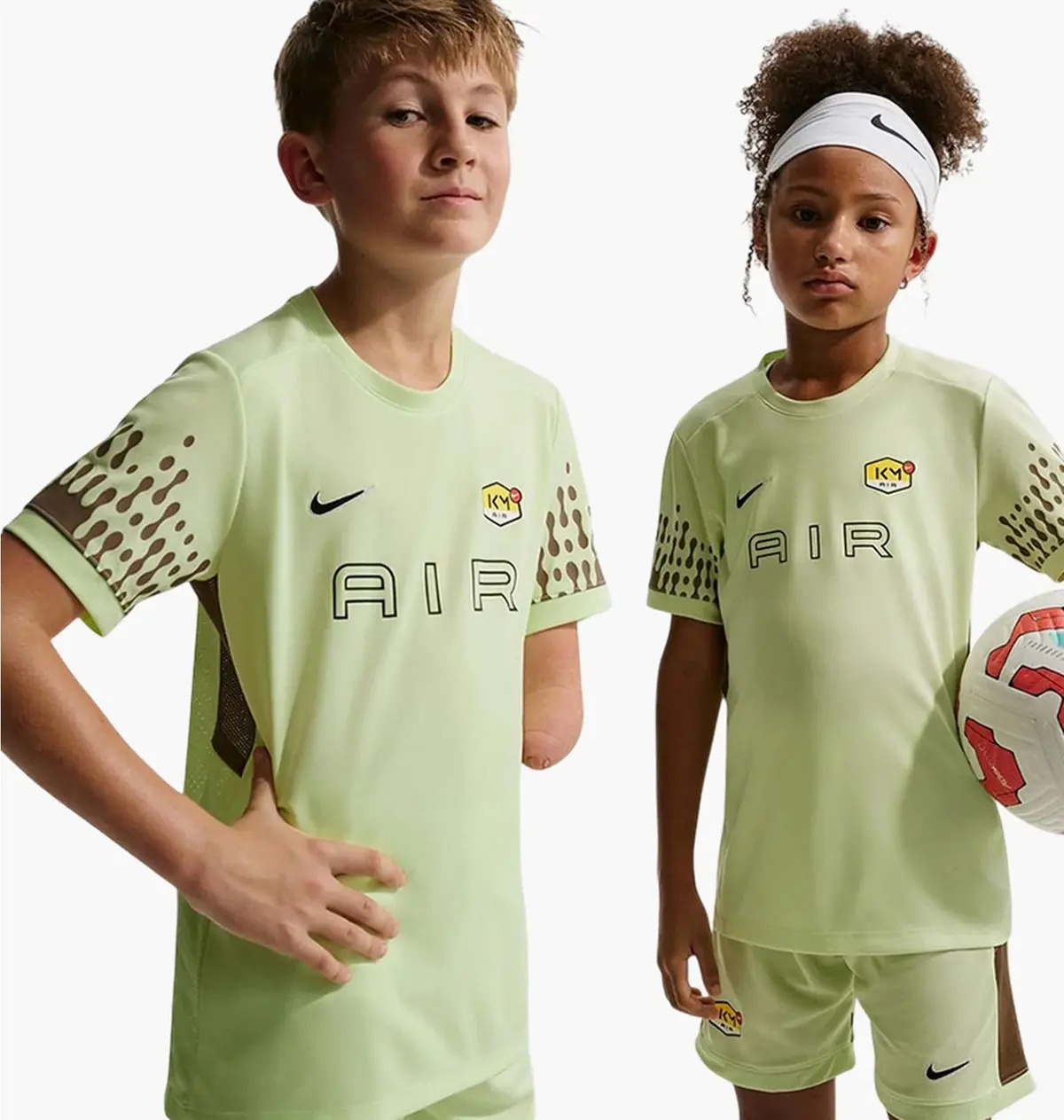 Футболка детская Nike Kylian Mbappé Academy Big Kids Dri-Fit Short-Sleeve Soccer Top Green