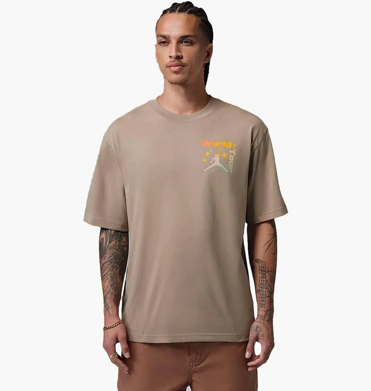 Футболка мужская Jordan M J Brk Fest Ss Crew Beige