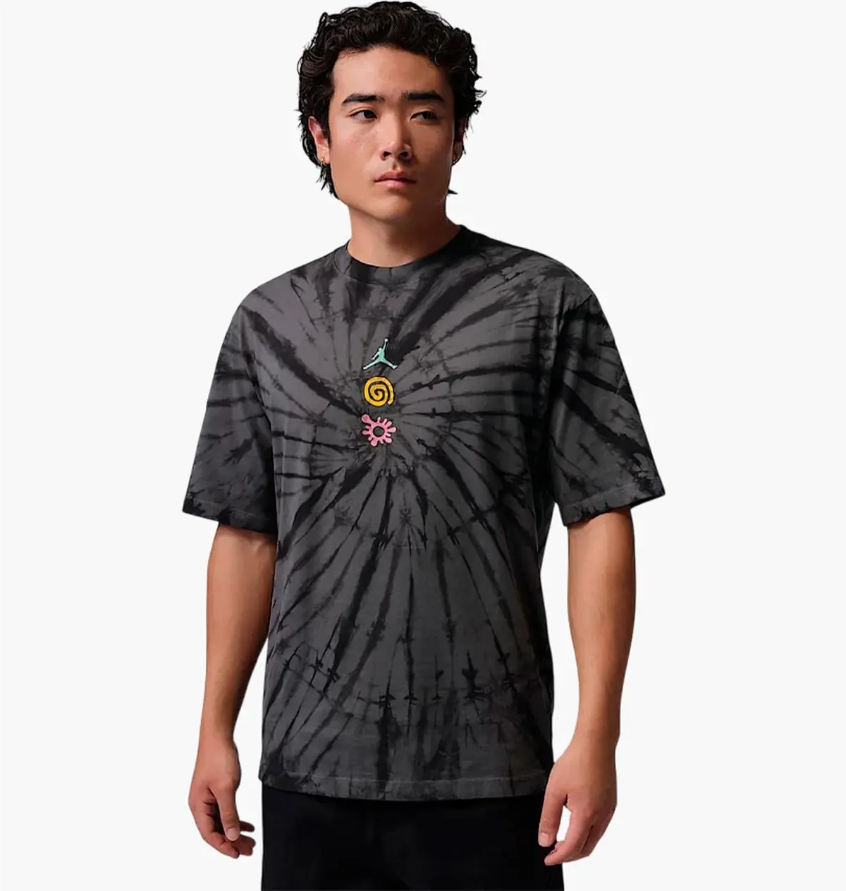 Футболка мужская Jordan Brooklyn Tie-Dye Festival Grey/Black