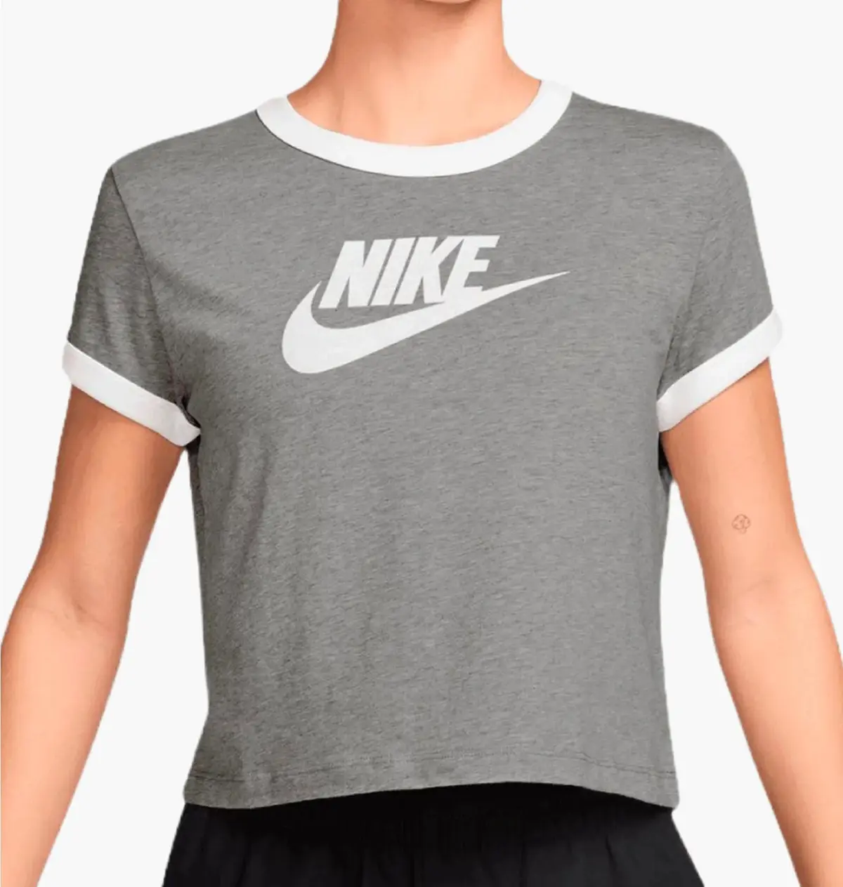 Футболка жіноча Nike Short-Sleeve Ringer Grey