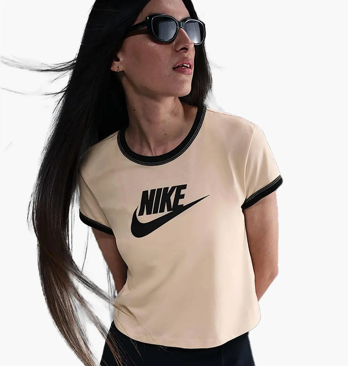 Футболка чоловіча Nike Nsw Ss Ringer Tee Vntg Run Beige
