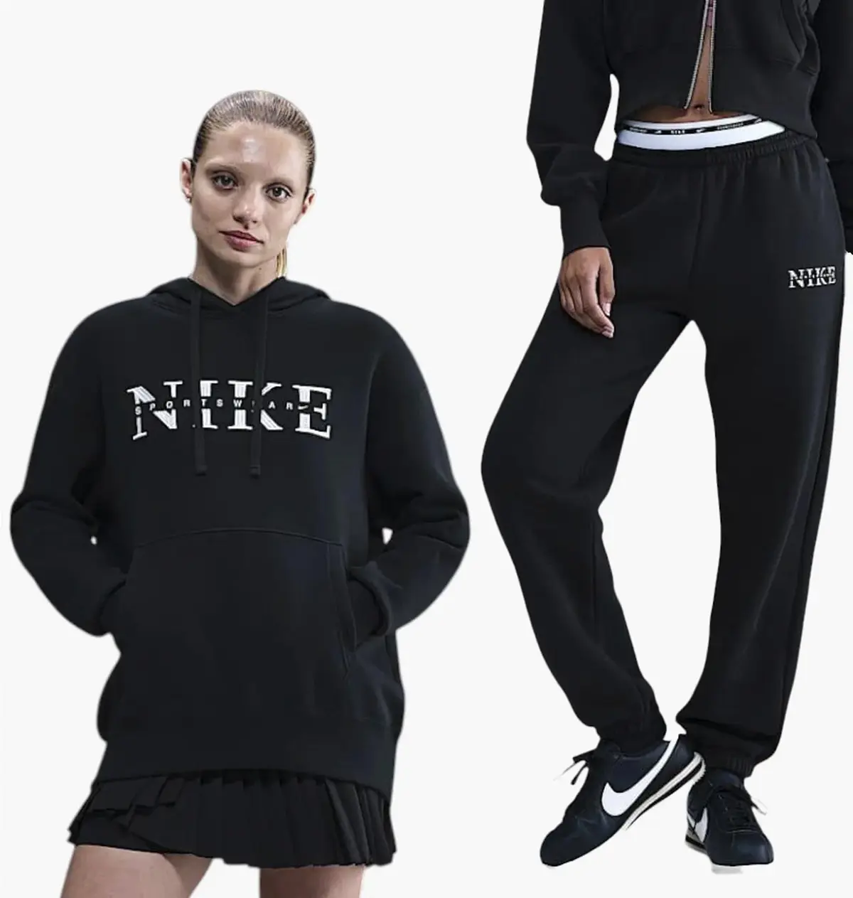 Спортивный костюм женской Nike Nsw Phnx Flc Po Black