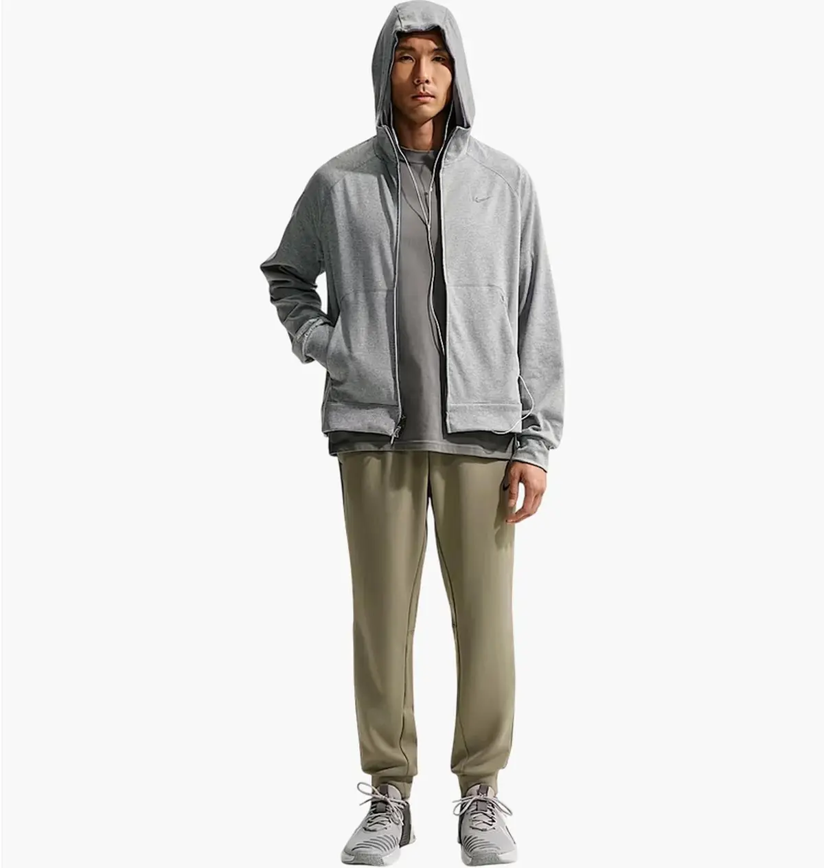 Кофта мужская Nike Primary Nanoknit Dri-Fit Uv Protection Full-Zip Performance Grey