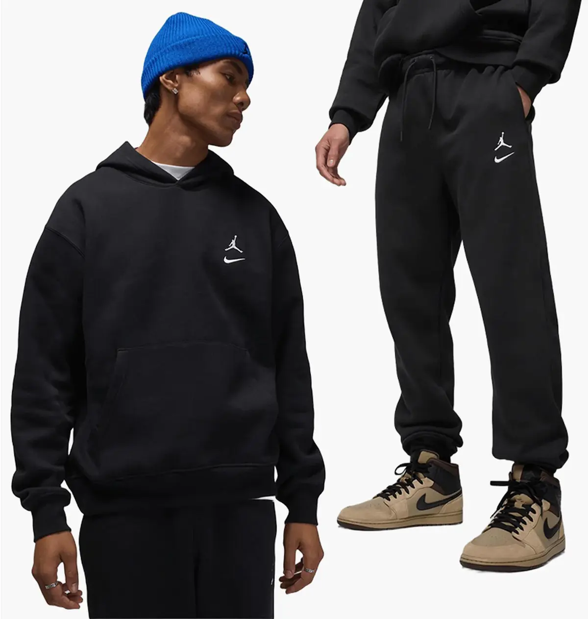 Спортивний костюм чоловічий Jordan Swoosh Brooklyn Fleece Pullover And Jogger Set Black