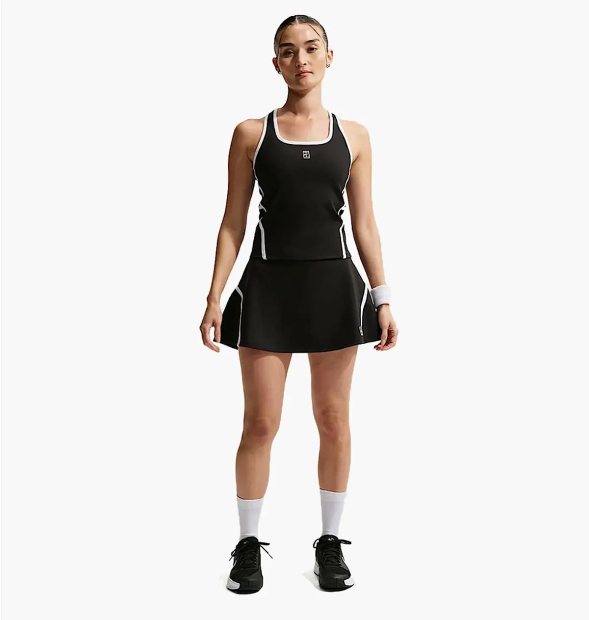 Шорти жіночі Nike Court Advantage Womens Dri-Fit High-Waisted Tennis Skirt Black/White