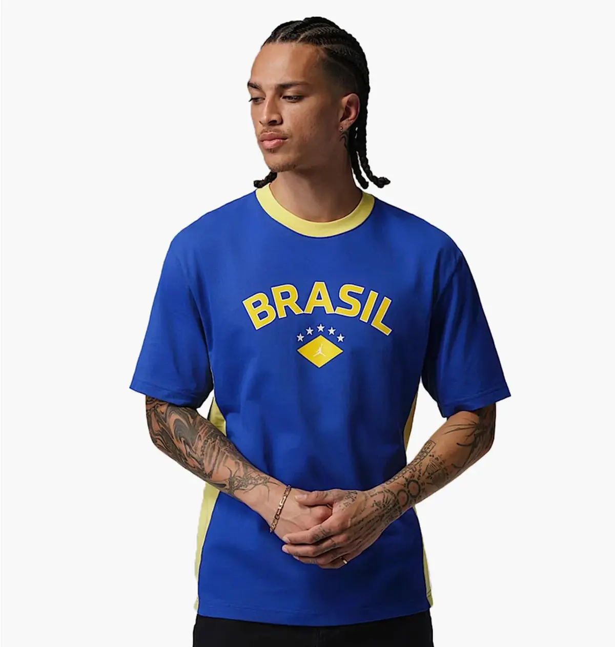 Футболка мужская Jordan 85 Brazil T-Shirt Blue/Yellow