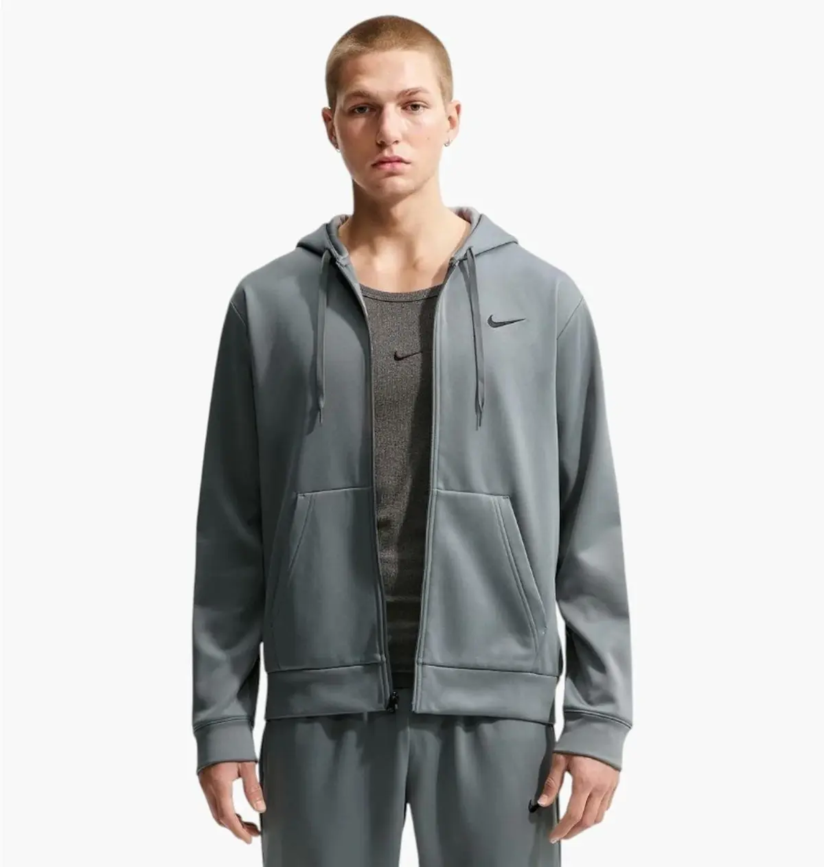 Кофта чоловіча Nike Nk Tf Flex Flc Fz Grey