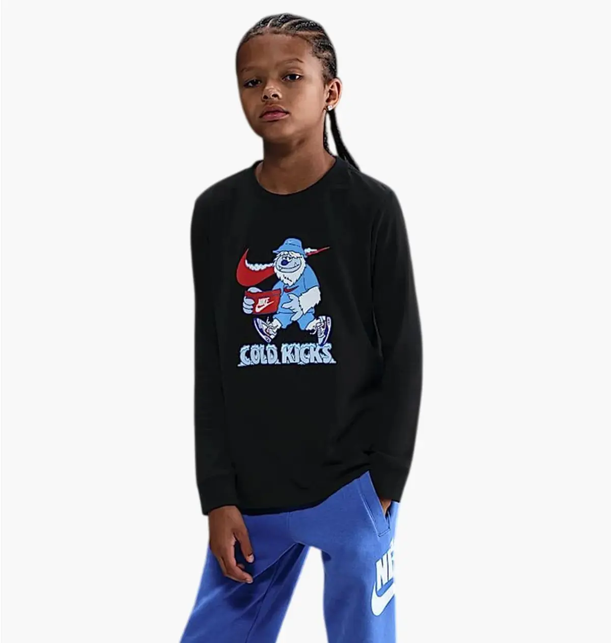 Свитер детской Nike Nsw Tee Ls Boxy Black/Multi