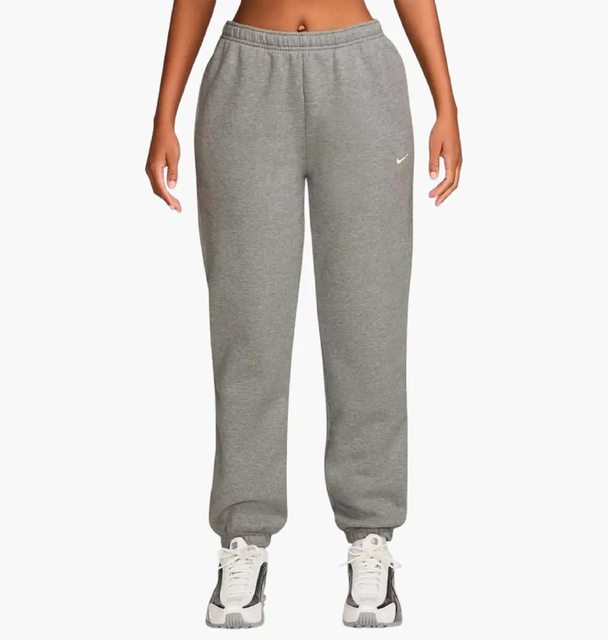 Брюки жіночі Nike Nk Stdo Flc Mw Mr Std Cf сірі IM8076-063