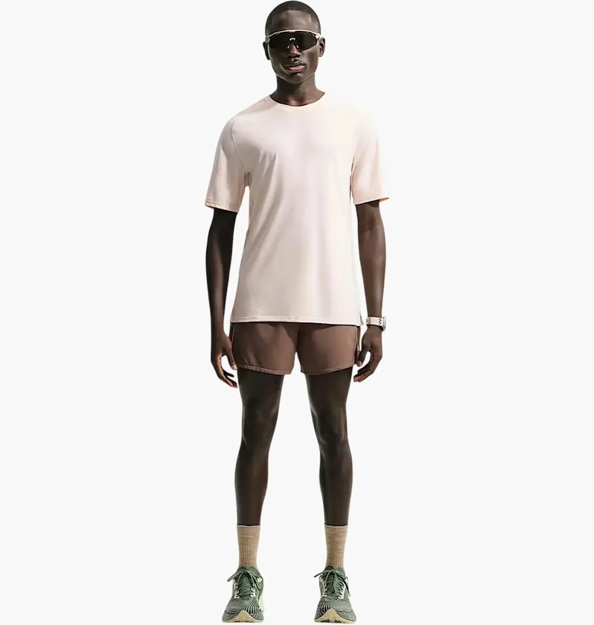 Футболка чоловіча Nike Acg Solar Chase Dri-Fit Adv Trail Running Top Beige/White