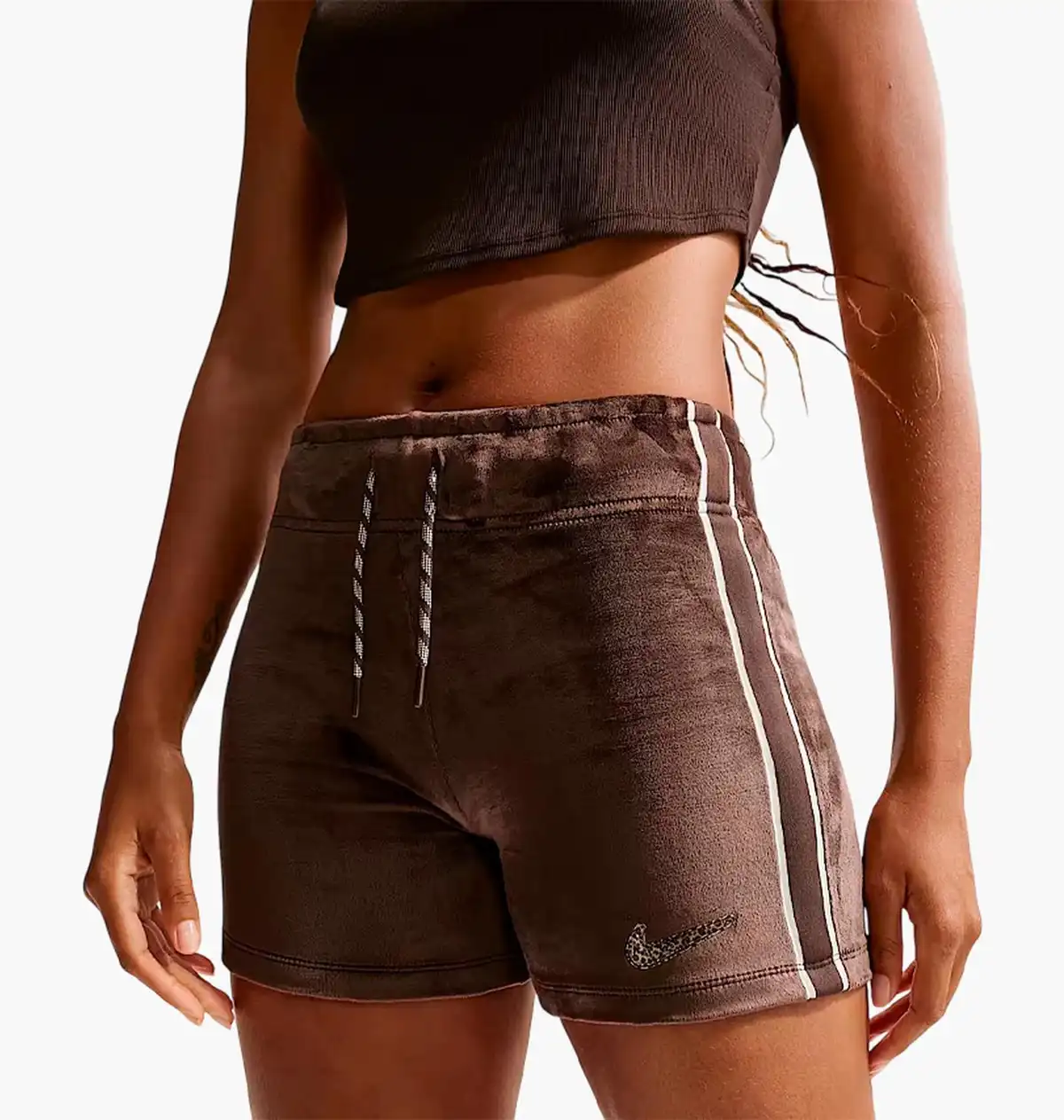 Шорты женские Nike Velour Shorts Brown