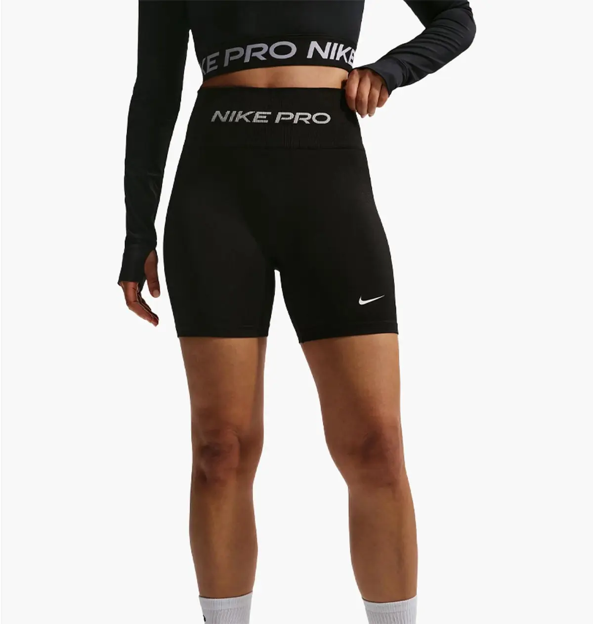 Шорти жіночі Nike Pro Seamless Dri-Fit High-Waisted Biker Black