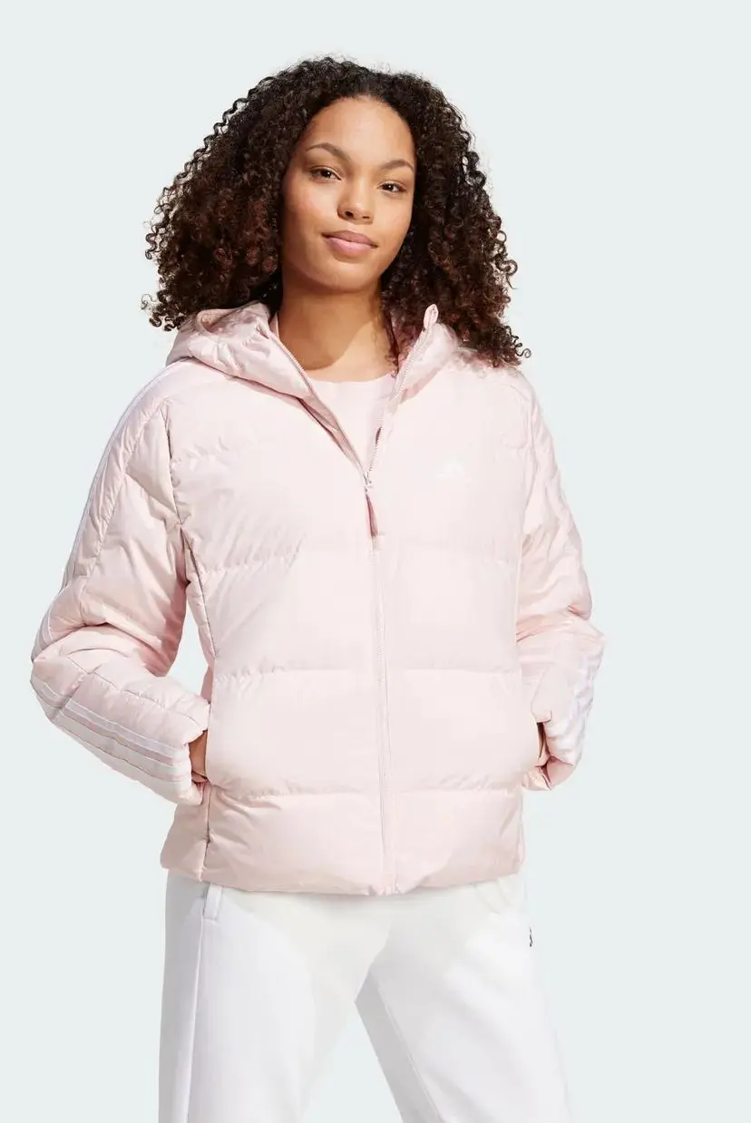 Куртка жіноча Adidas Essentials 3-Stripes Mid Down Hooded