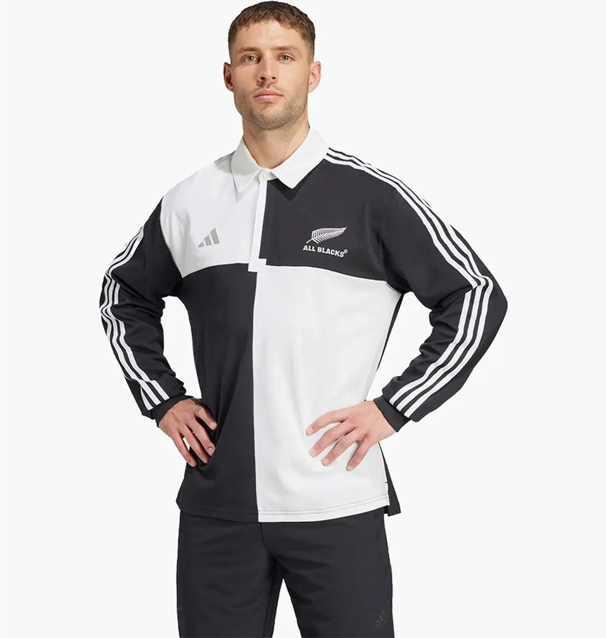 Кофта чоловіча Adidas All Blacks Rugby Culture Black/White