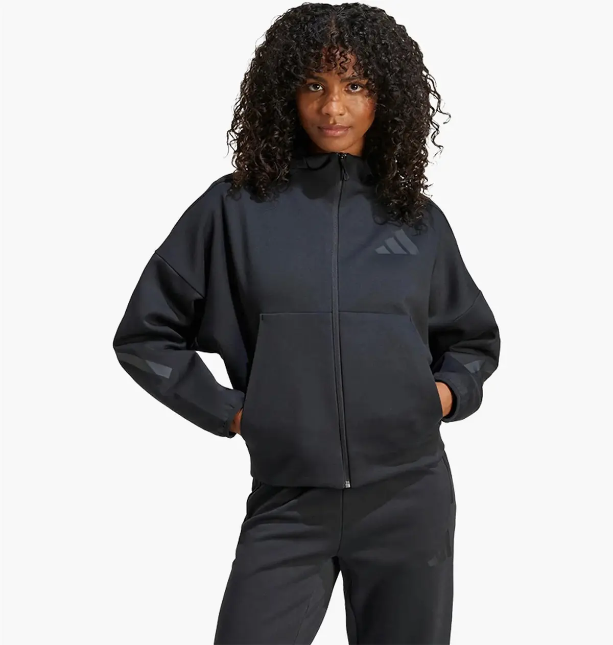 Кофта жіночі Adidas Z.N.E. Full-Zip Hoodie Black