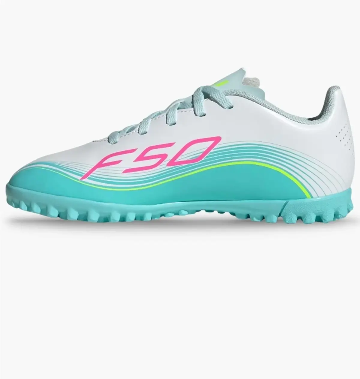 Сороконіжки дитячі Adidas F50 Messi Club White/Turquoise