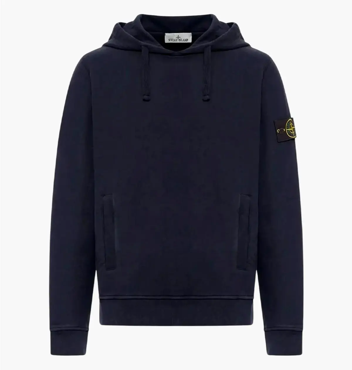 Кофта мужская Stone Island Brushed Organic Cotton Hoodie Blue