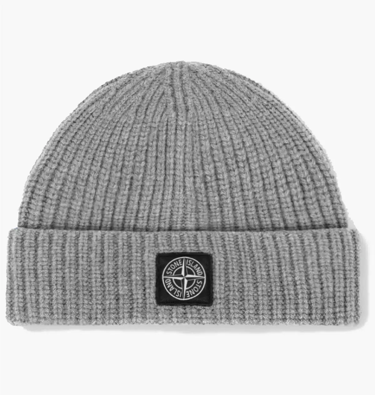 Шапка Stone Island Logo Patch Ribbed Beanie Grey