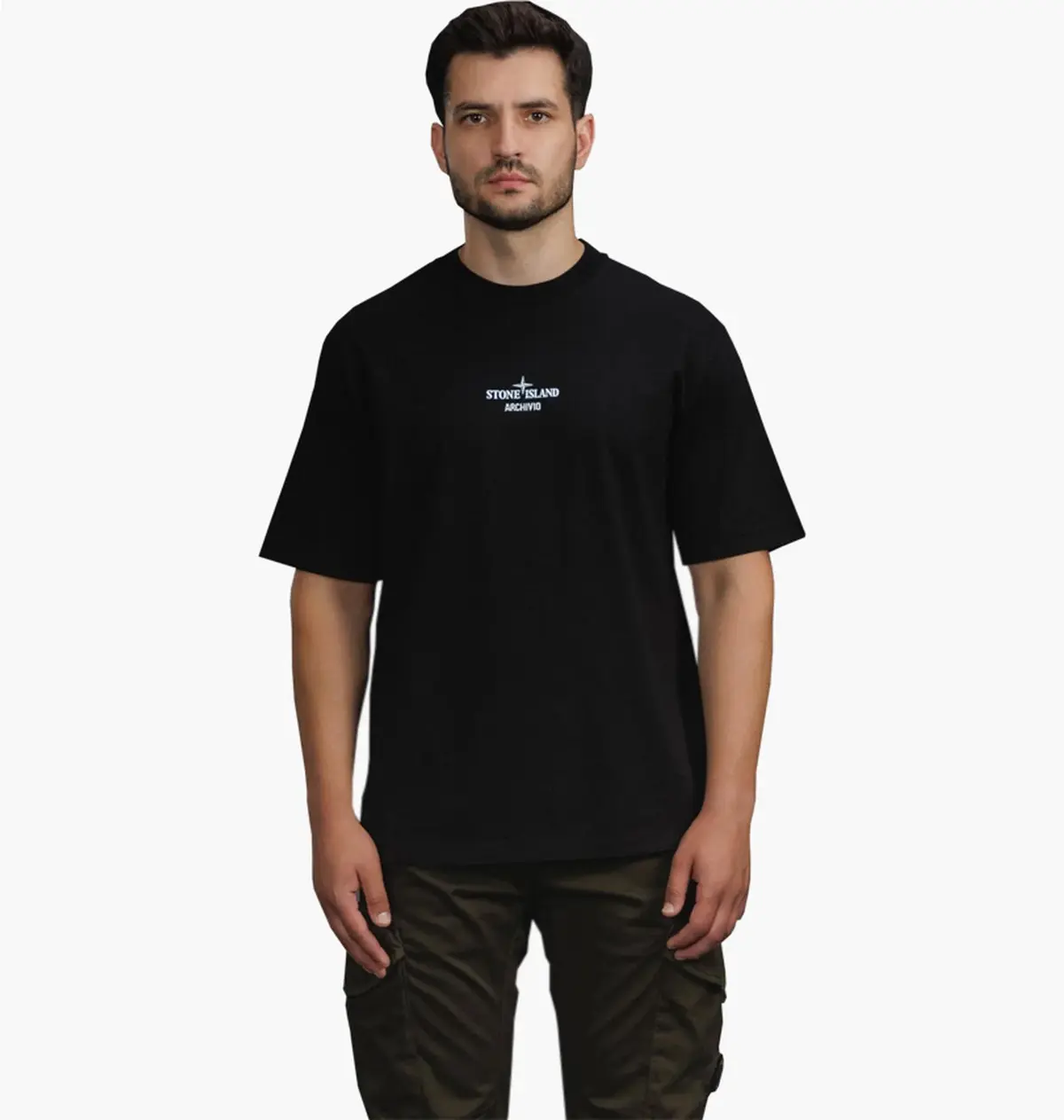 Футболка мужская Stone Island Archivio Print Black