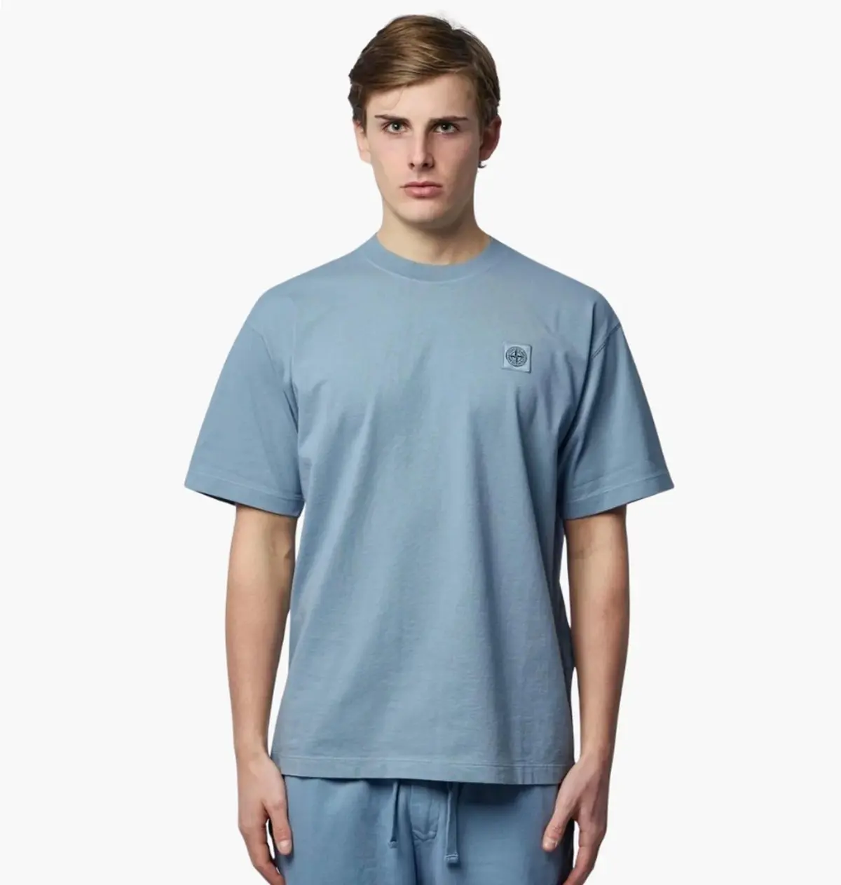 Футболка мужская Stone Island Compass Patch Light Blue