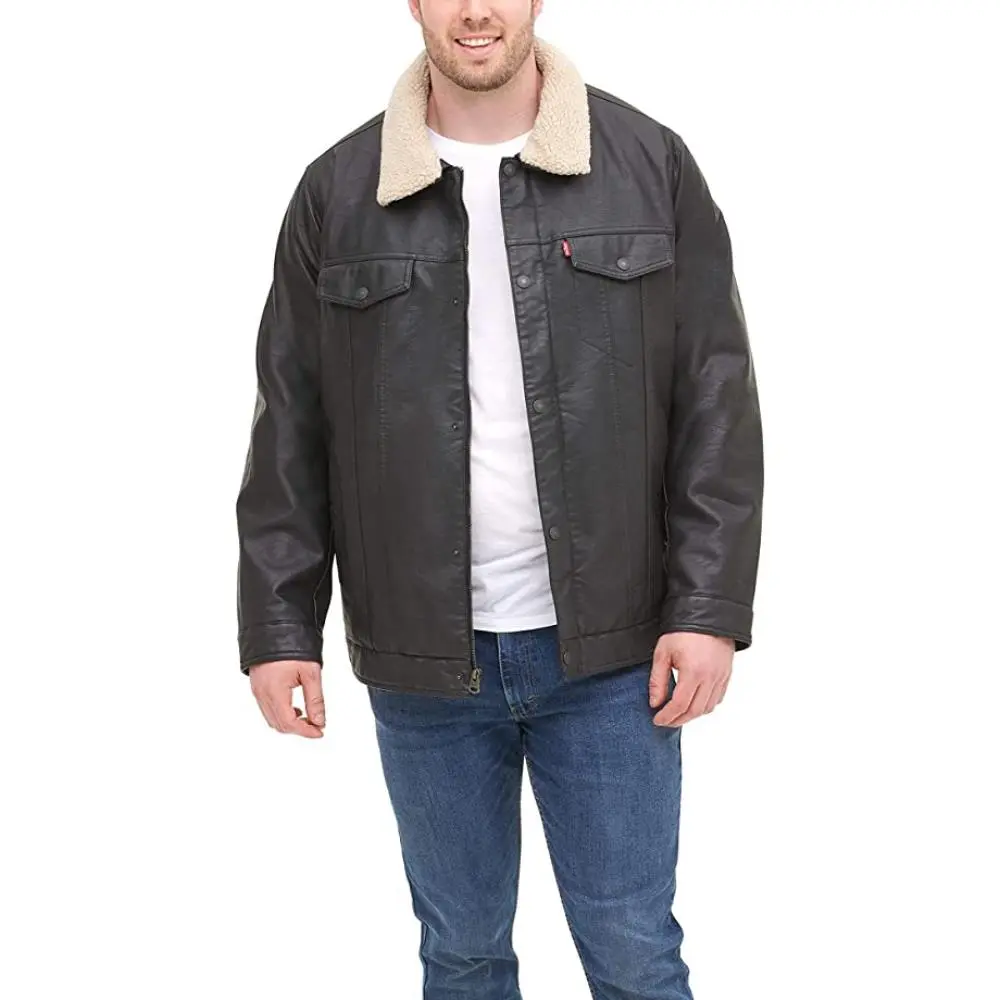 Куртка мужская Levi's Faux Leather Sherpa Collar Trucker Jacket